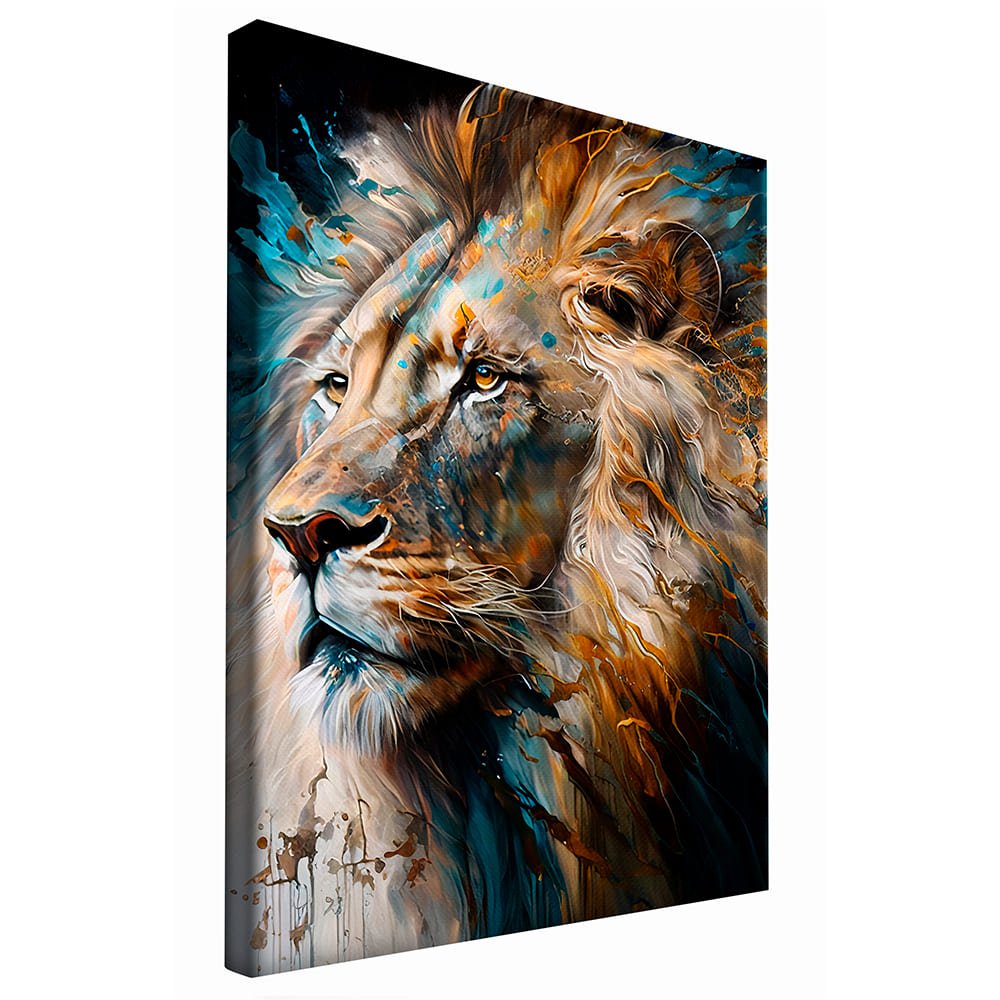 Colorful Lion Painting Canvas