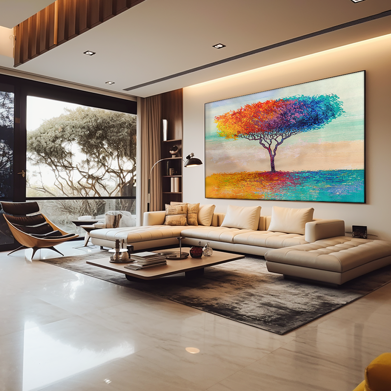 Colorful Tree Oil V942 Canvas