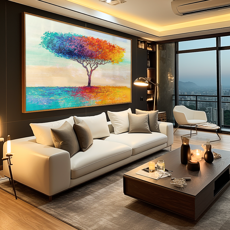 Colorful Tree Oil V942 Canvas