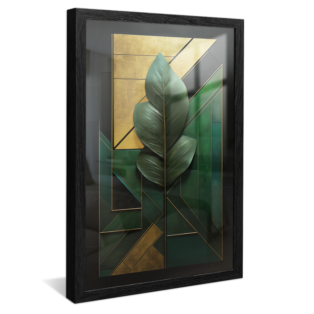 Conceptual Abstract Leaves Canvas