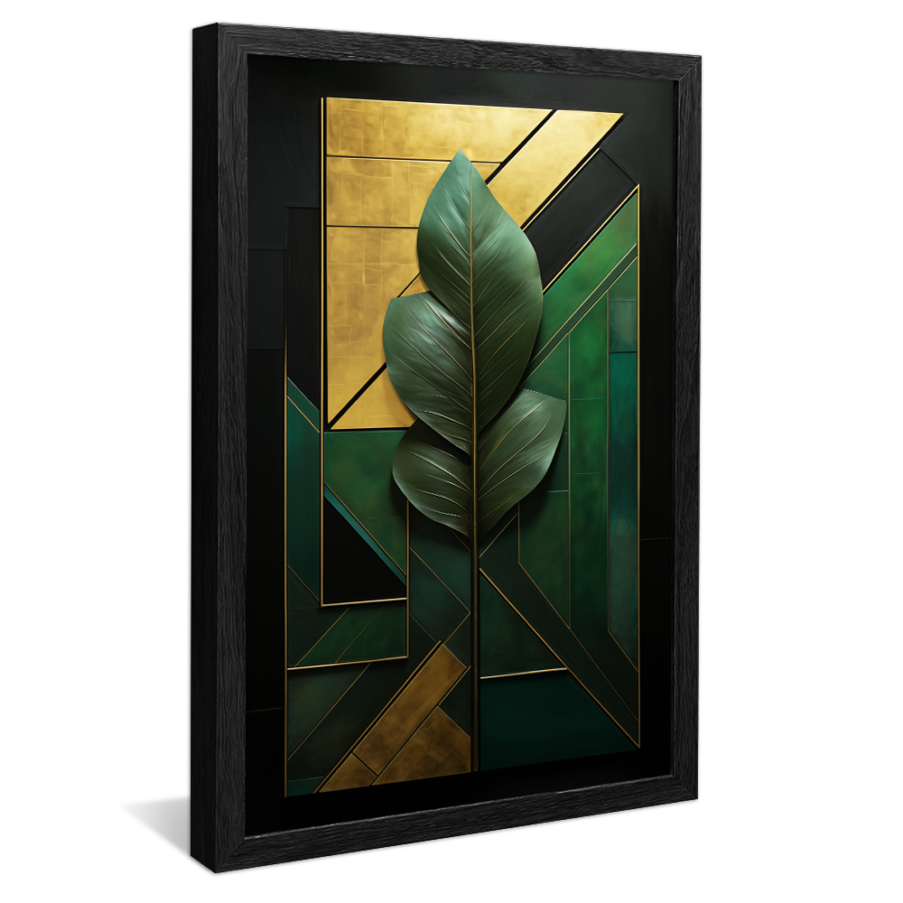 Conceptual Abstract Leaves Canvas