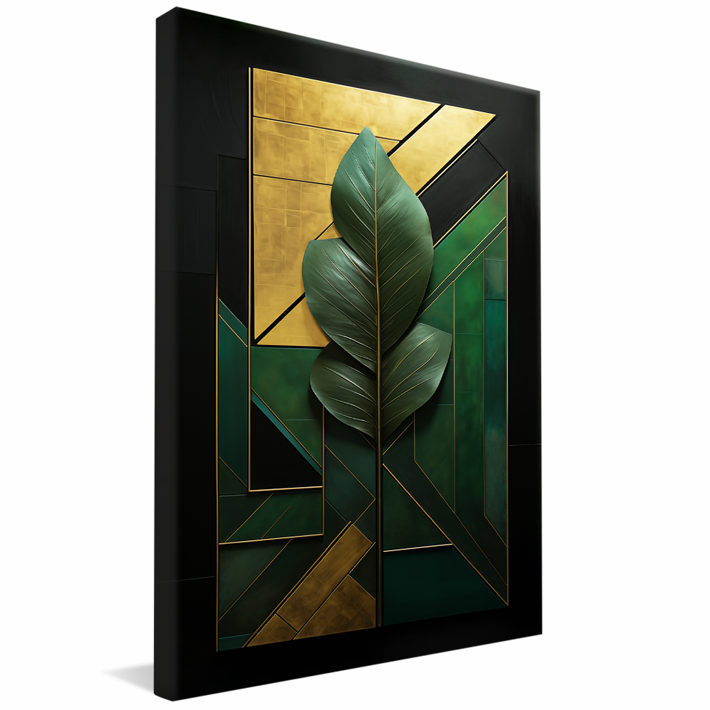 Conceptual Abstract Leaves Canvas