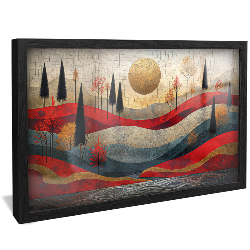 Conceptual Pinheiros and Golden Sun V1229 Canvas