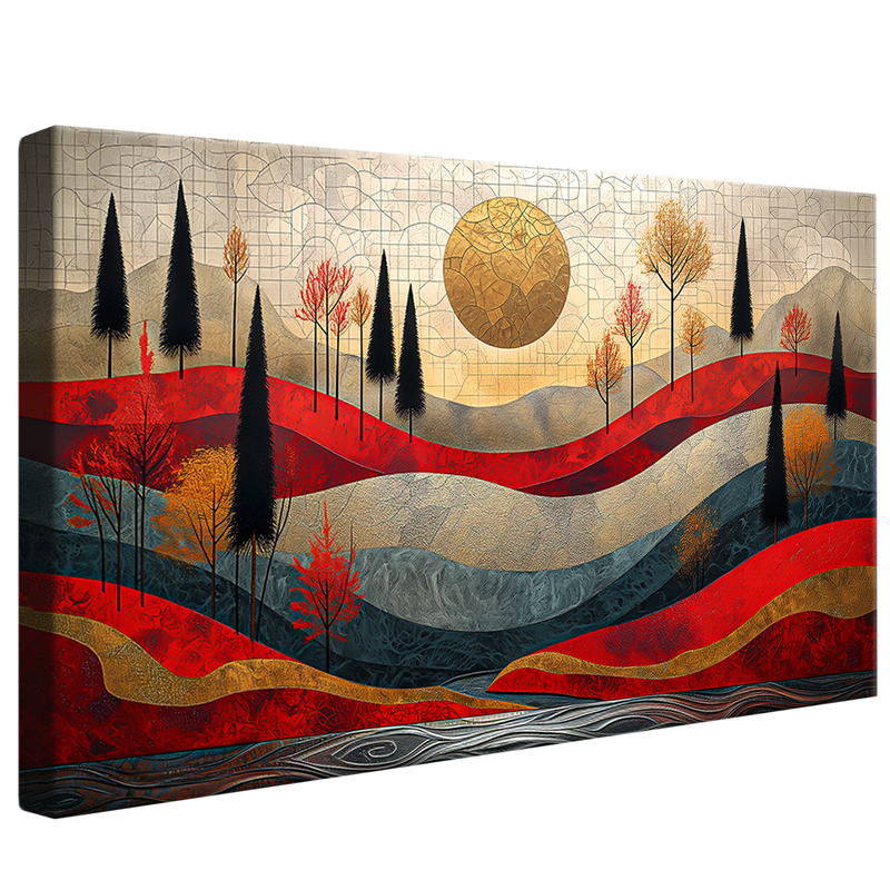 Conceptual Pinheiros and Golden Sun V1229 Canvas