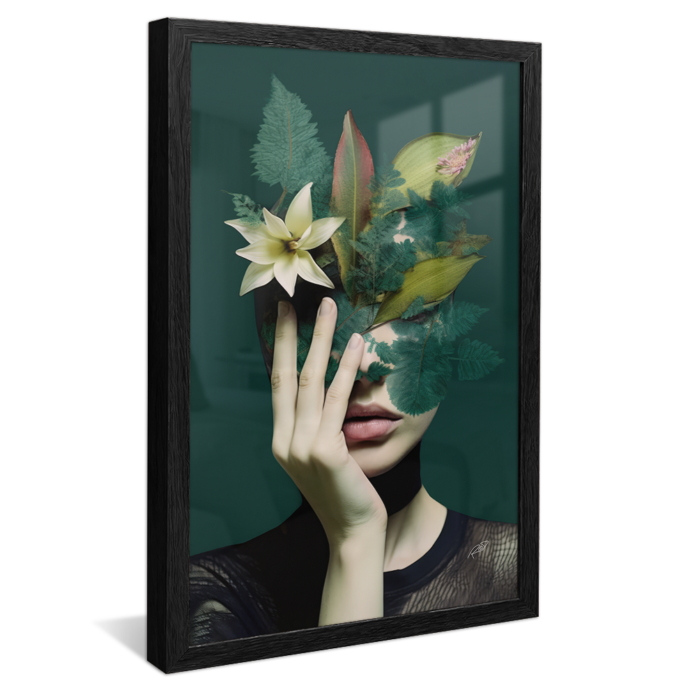 Conceptual Woman and Flower Arrangement V907 Canvas