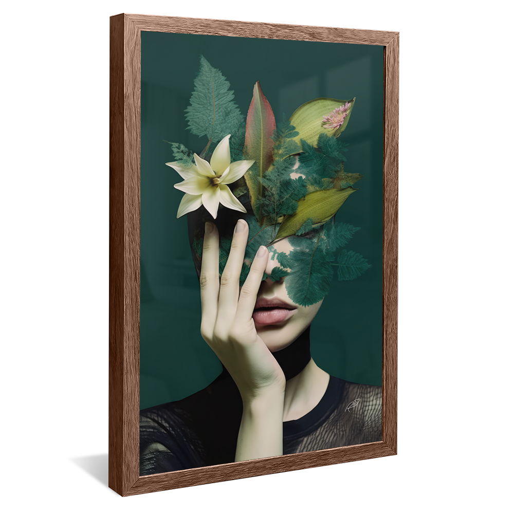 Conceptual Woman and Flower Arrangement V907 Canvas