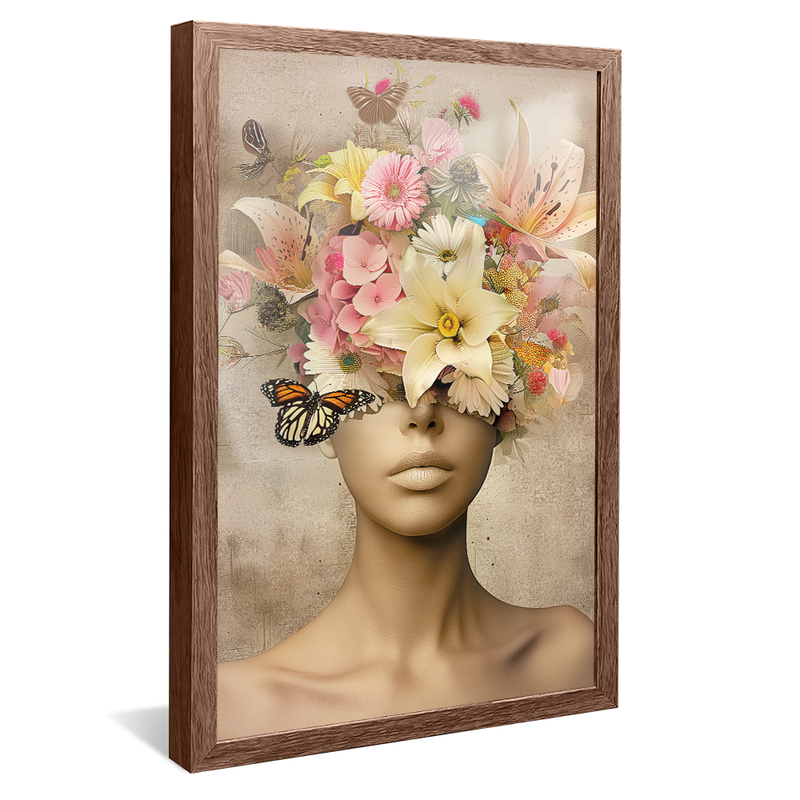 Conceptual Woman and Flowers V1117 Canvas