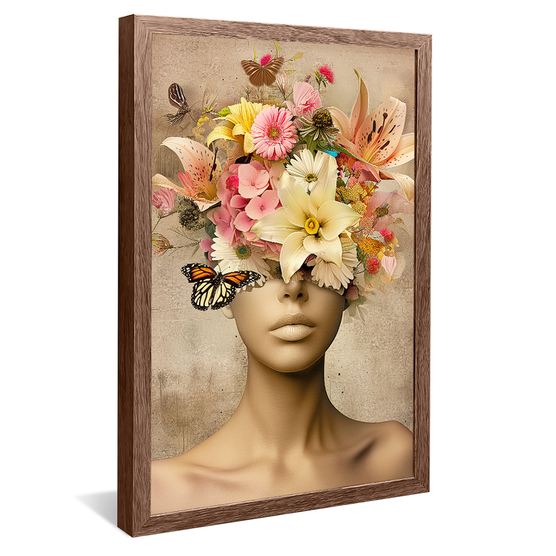 Conceptual Woman and Flowers V1117 Canvas