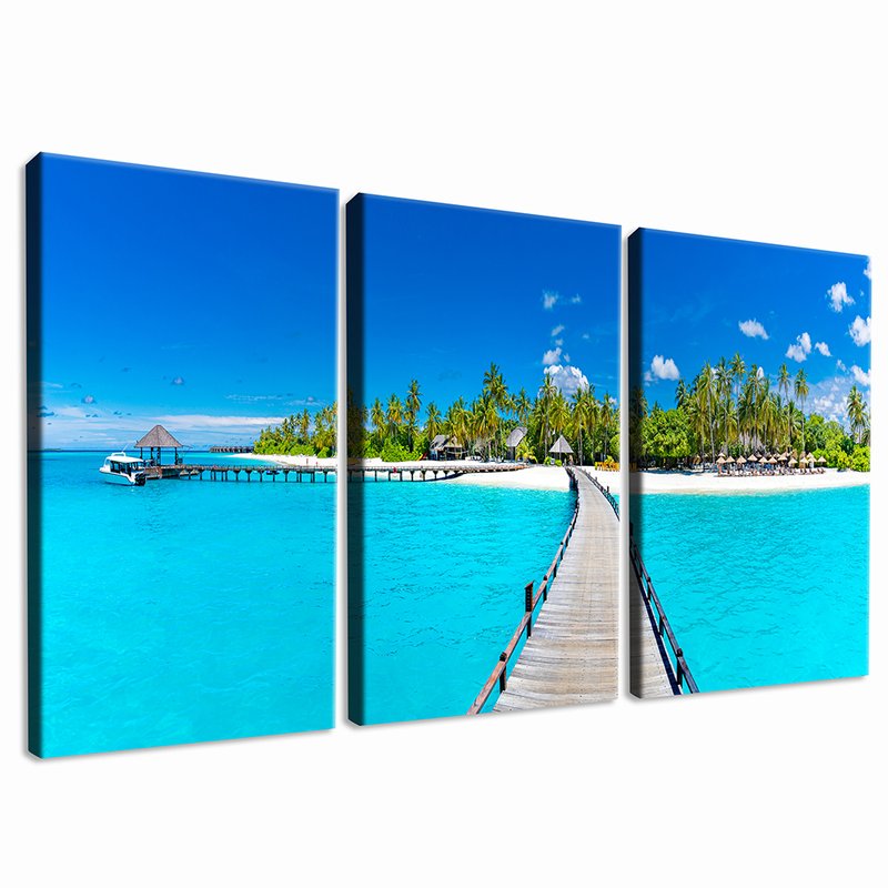 Crystalin Aguas Beach Trio Canvas