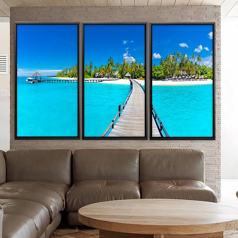 Crystalin Aguas Beach Trio Canvas