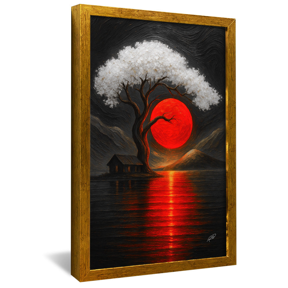 Tree at Sunset V2417 Canvas
