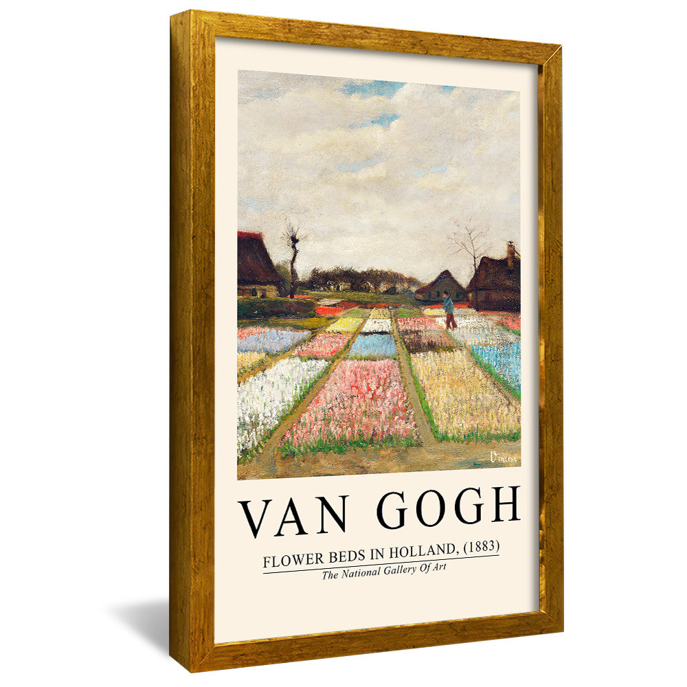 Van Gogh Flowers beds in Holland  V2398 Canvas