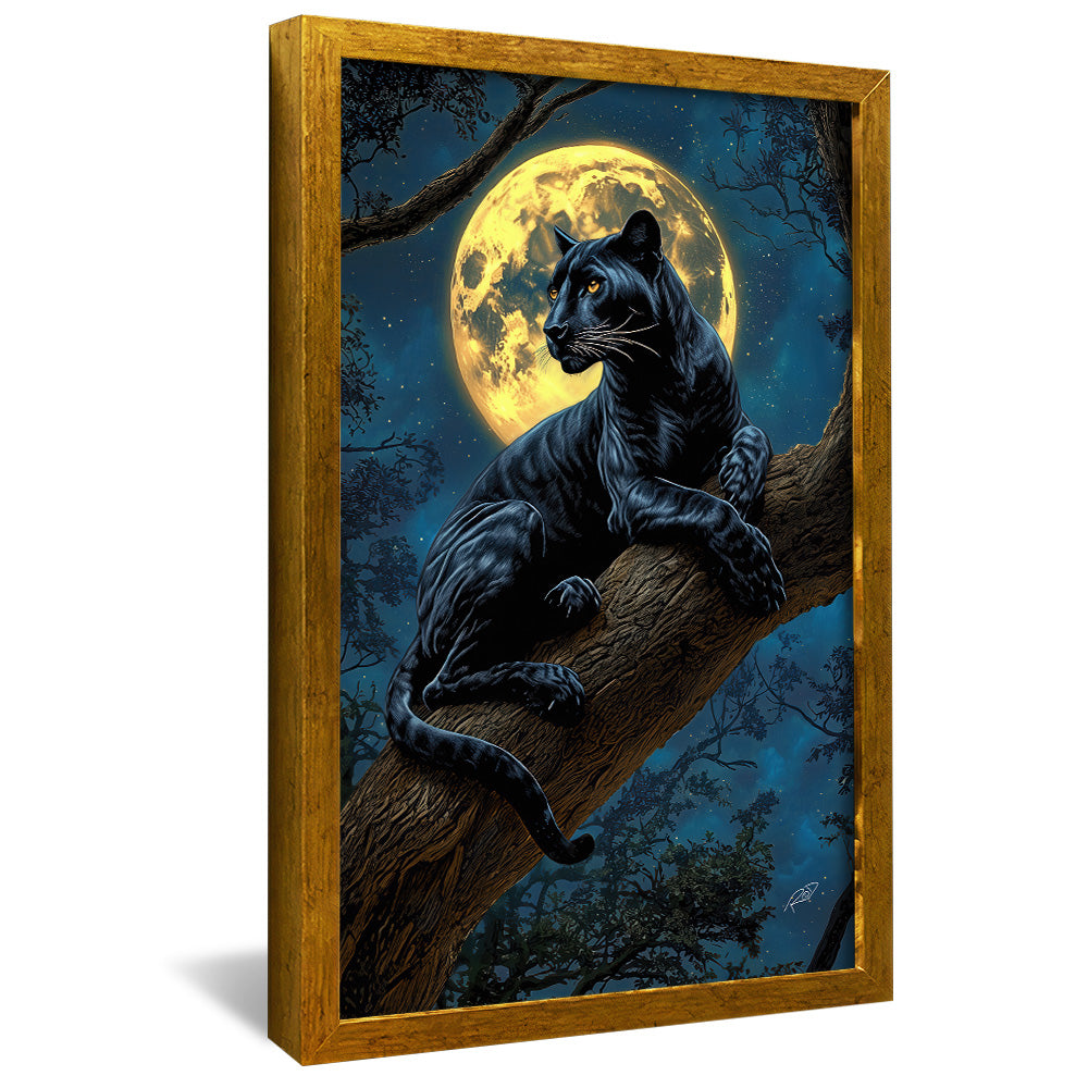 Panther in the Moonlight V2416 Canvas