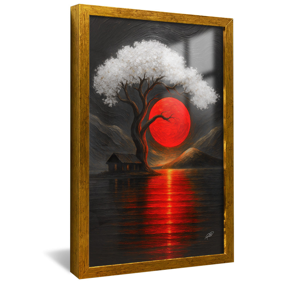 Tree at Sunset V2417 Canvas