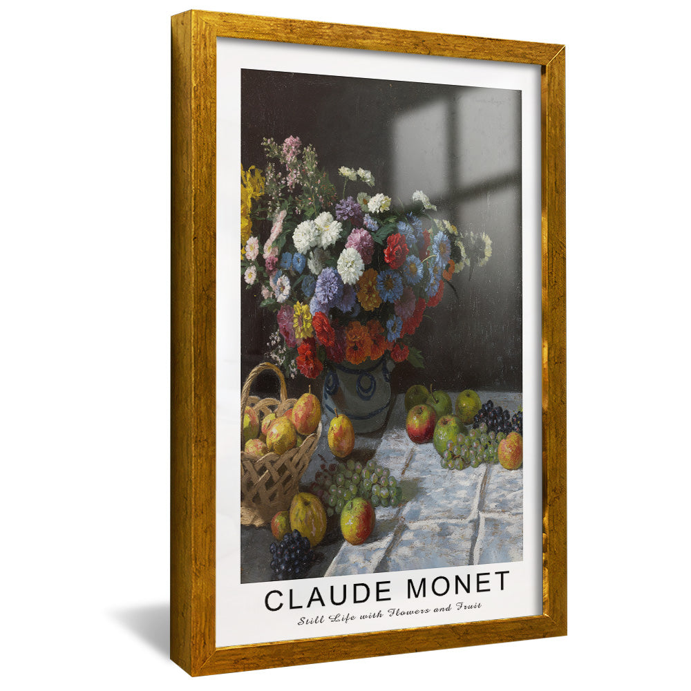 Claude Monet Still Life with Flowers and Fruit V2464 Canvas