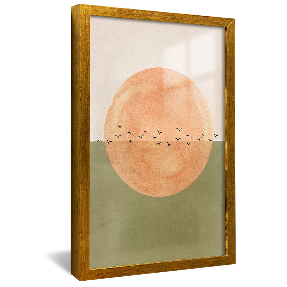 Abstract Seagulls in the Sun V2481 Canvas