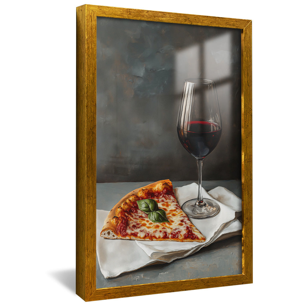 Pizza and Wine V2497 Canvas
