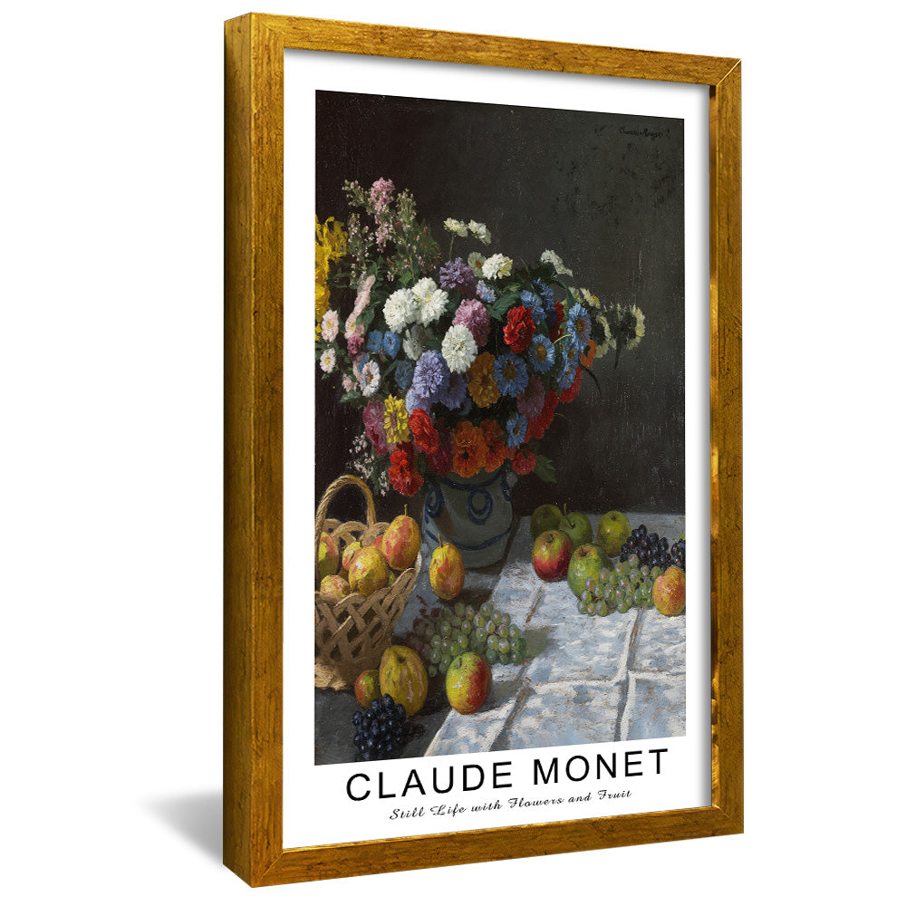 Claude Monet Still Life with Flowers and Fruit V2464 Canvas