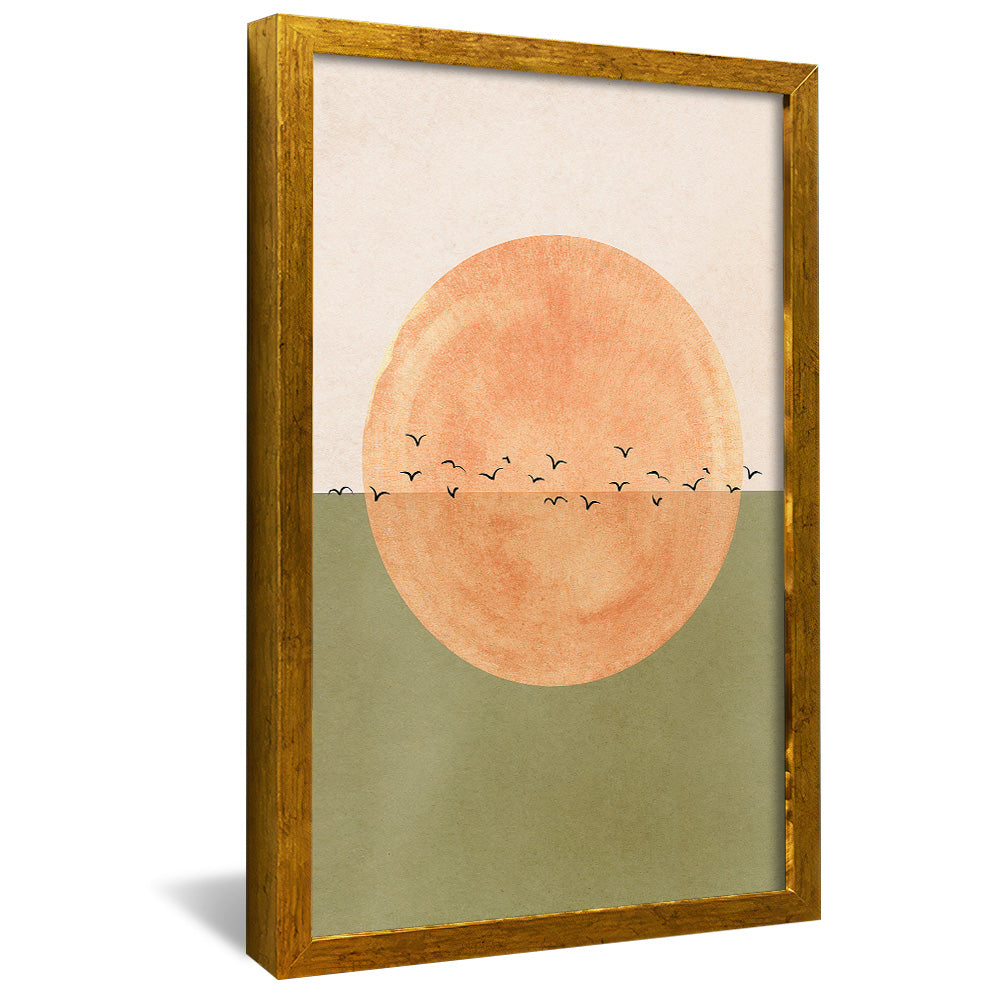 Abstract Seagulls in the Sun V2481 Canvas