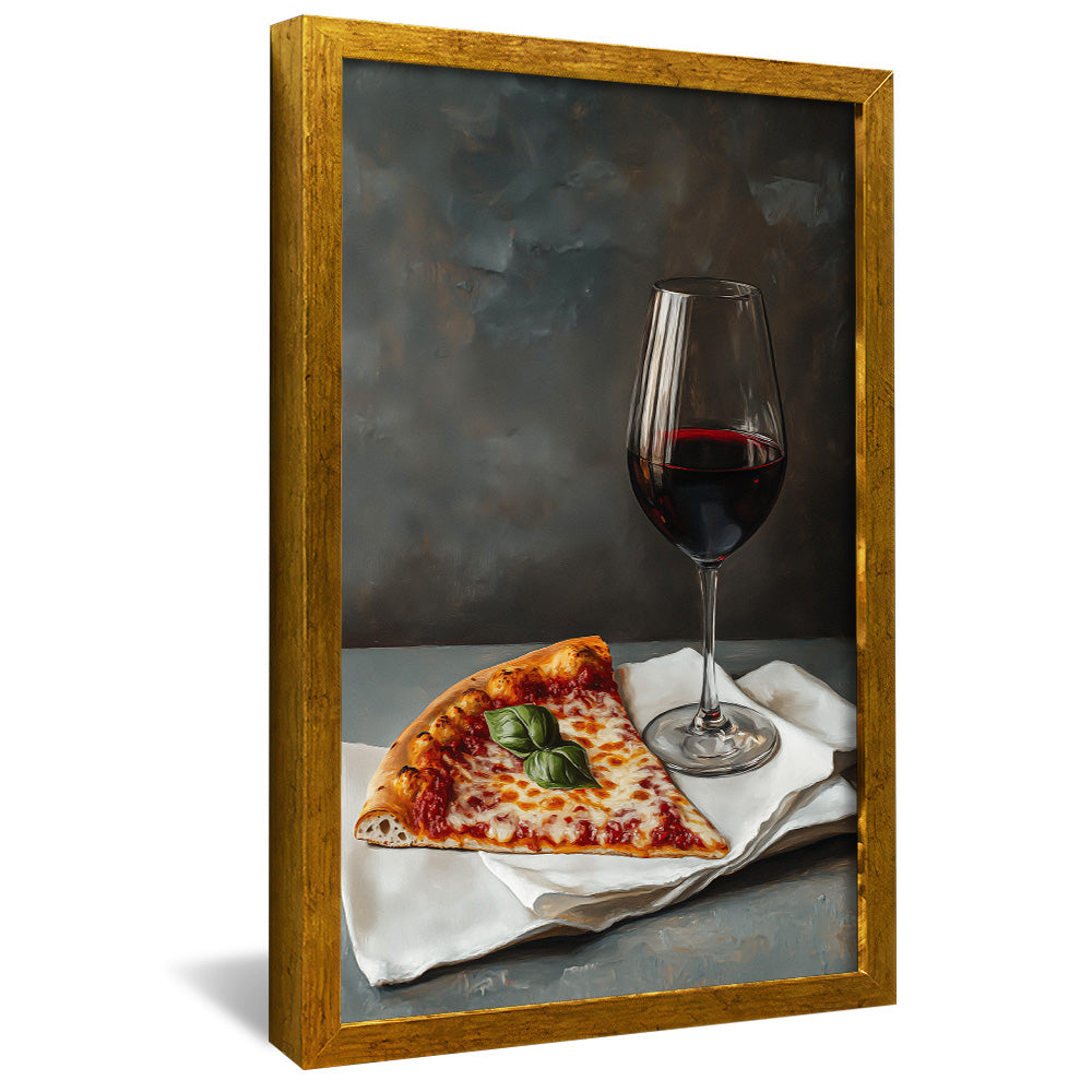 Pizza and Wine V2497 Canvas