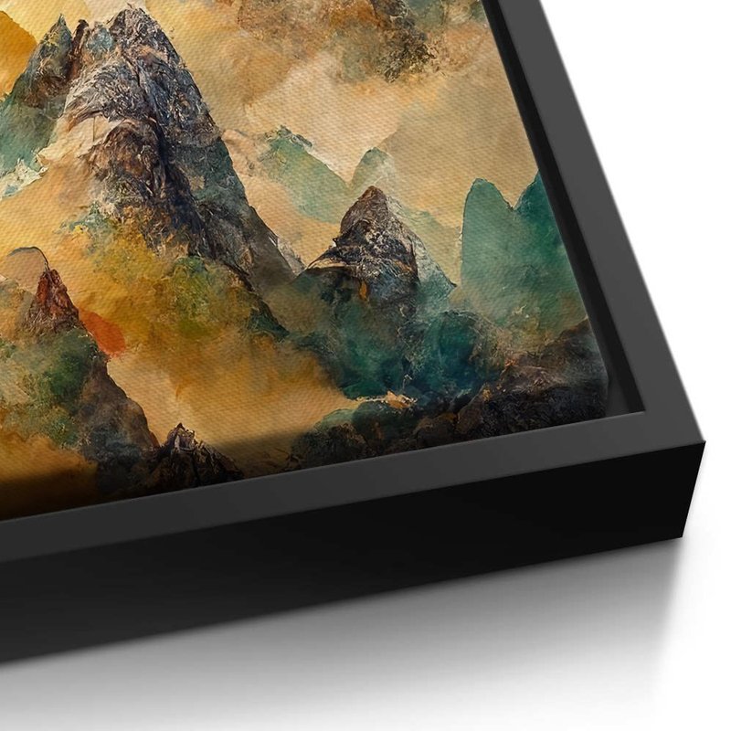 Dawn on the Mountains of 3 Screens Canvas