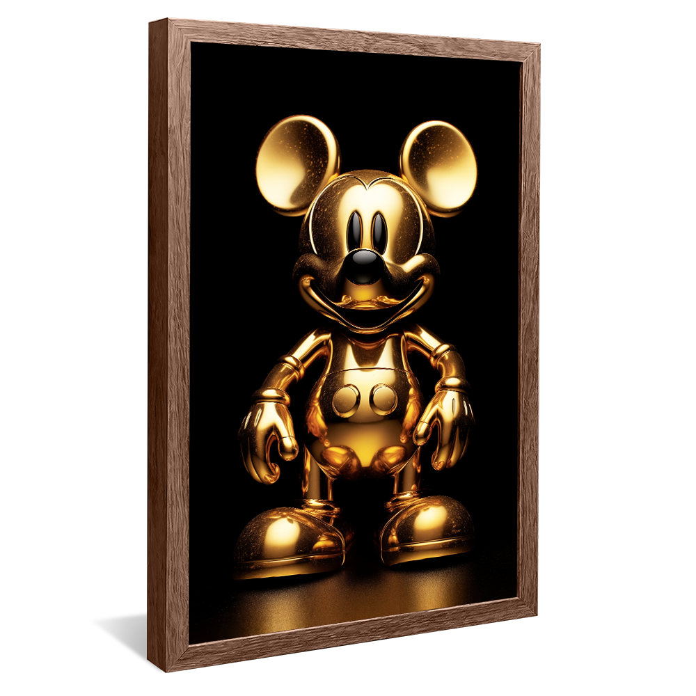 Golden Statue of Mickey V961 Canvas