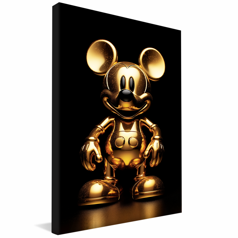 Golden Statue of Mickey V961 Canvas