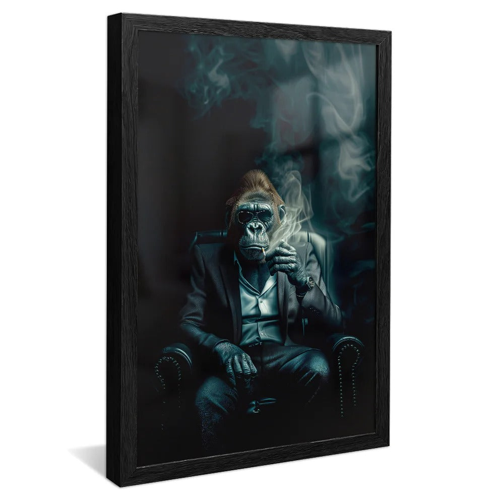 Decorative Canvas Gorilla Boss Smoking V1266