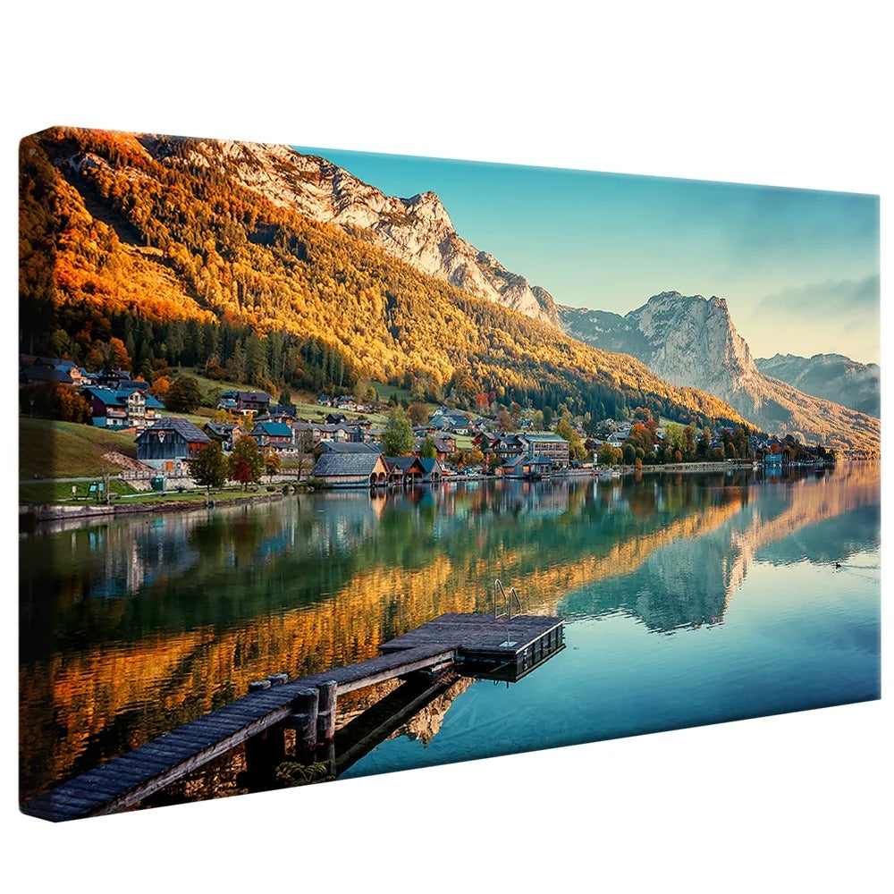 Decorative Canvas Houses by the Lake V1277