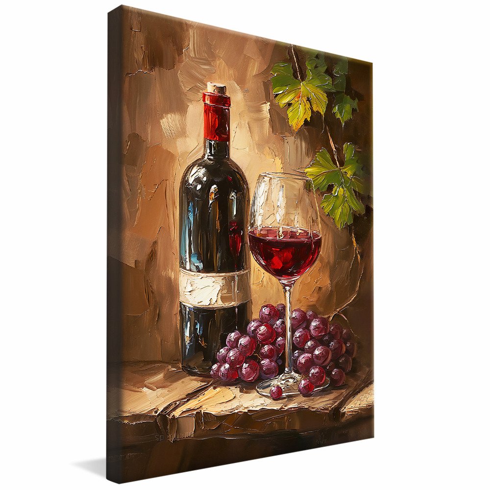 Minimalist Wine Painting V1213 Canvas