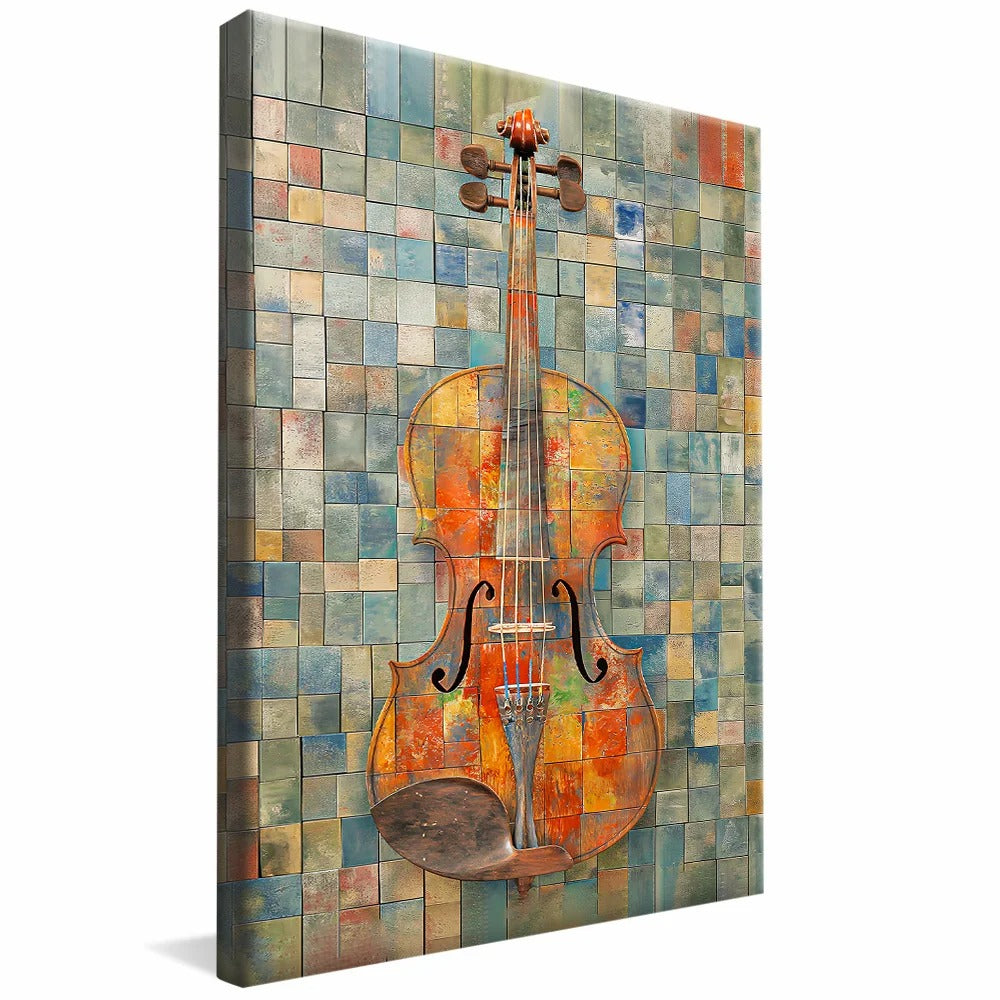 Violin on Tile V12317 Canvas