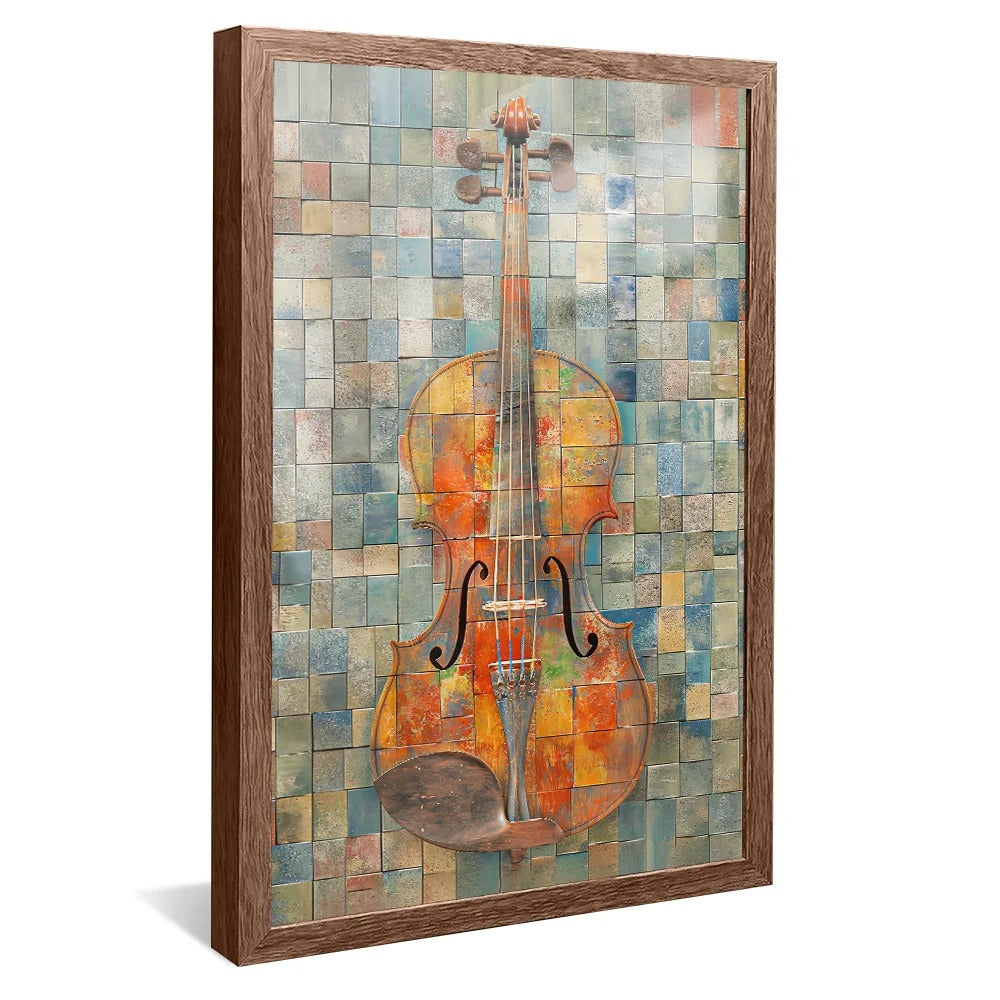 Violin on Tile V12317 Canvas