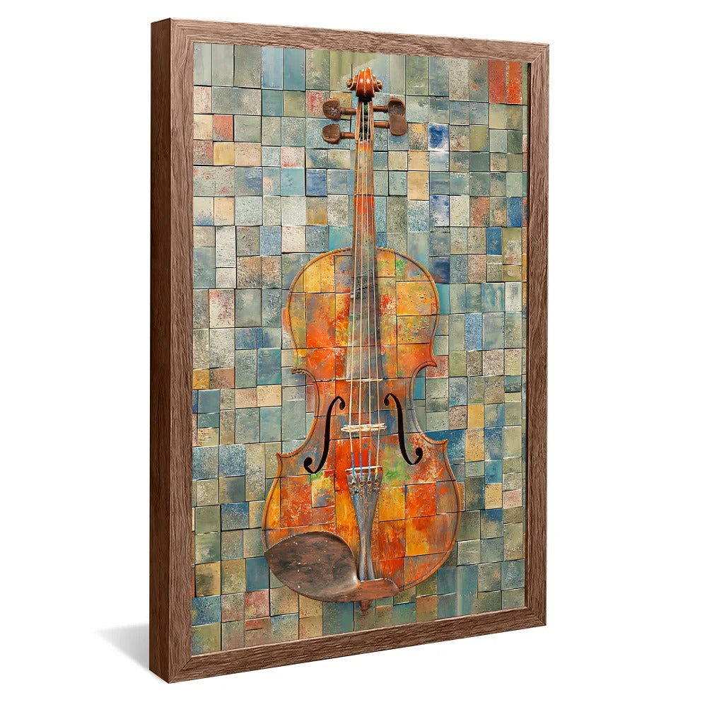 Violin on Tile V12317 Canvas