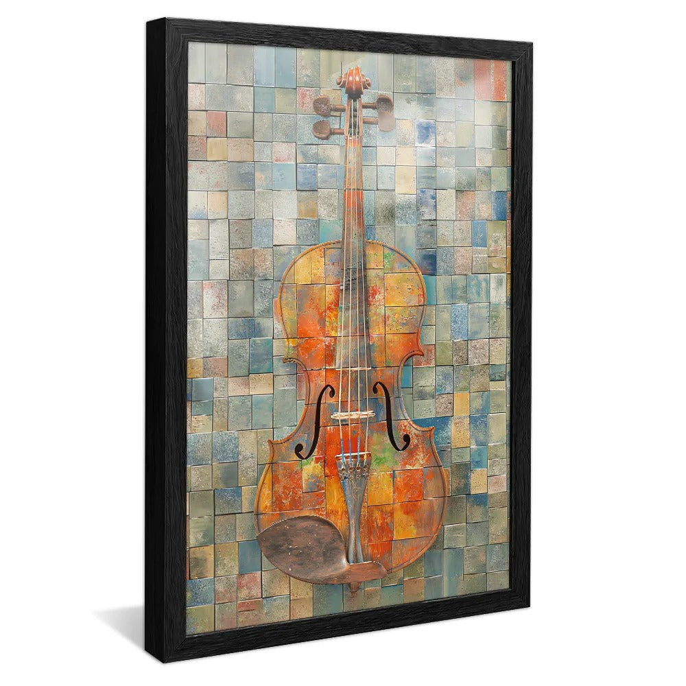 Violin on Tile V12317 Canvas