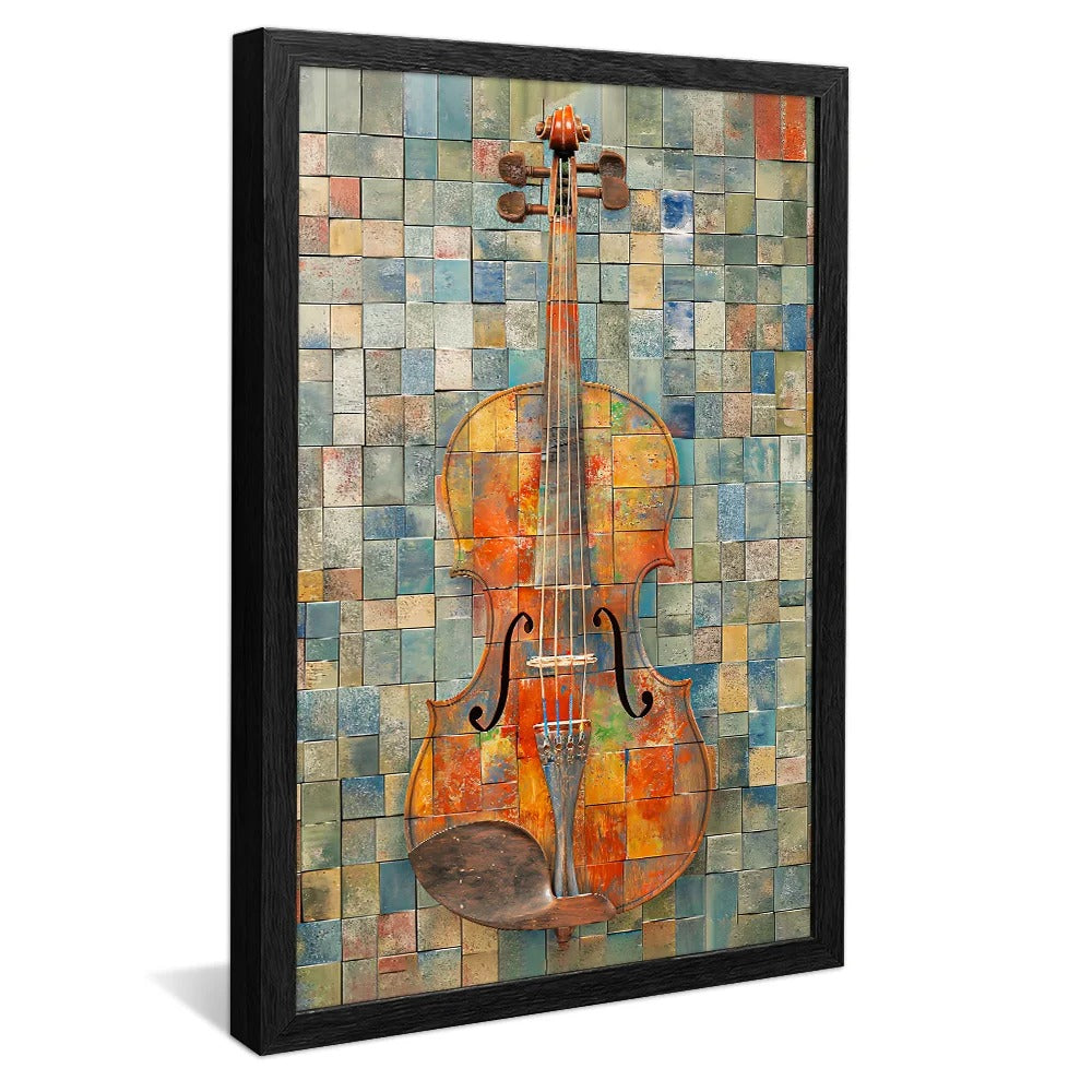 Violin on Tile V12317 Canvas