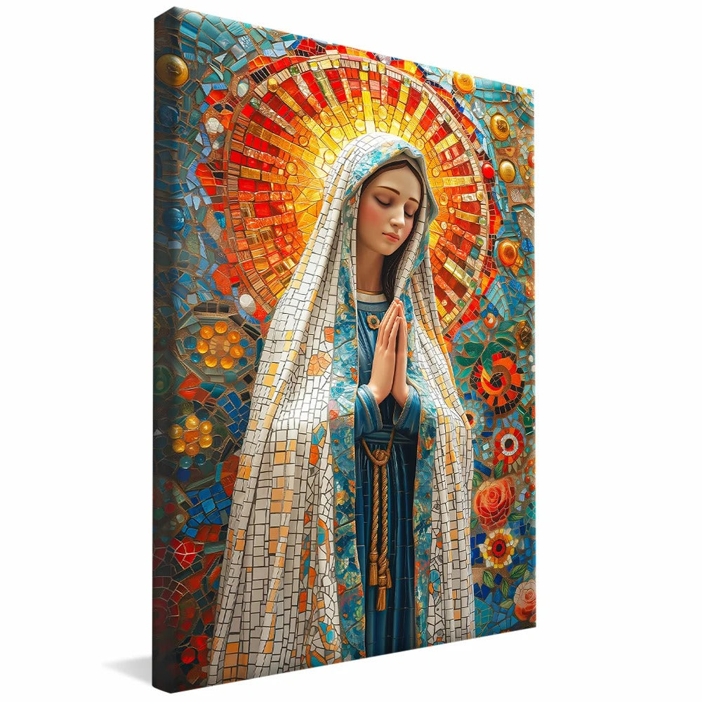 Canvas Virgin Mary Praying Mosaic V1306