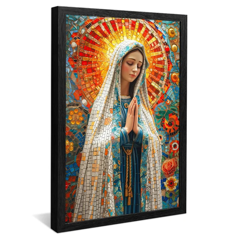 Canvas Virgin Mary Praying Mosaic V1306