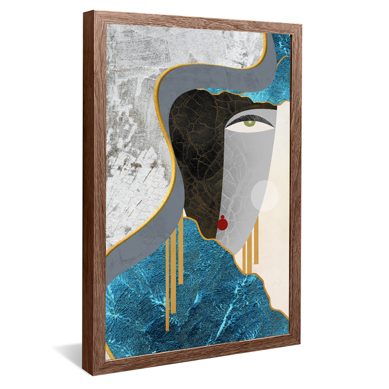 Decorative Face on Wall V975 Canvas