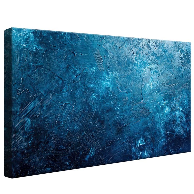 Deep Blue Brush Strokes V1985 Canvas