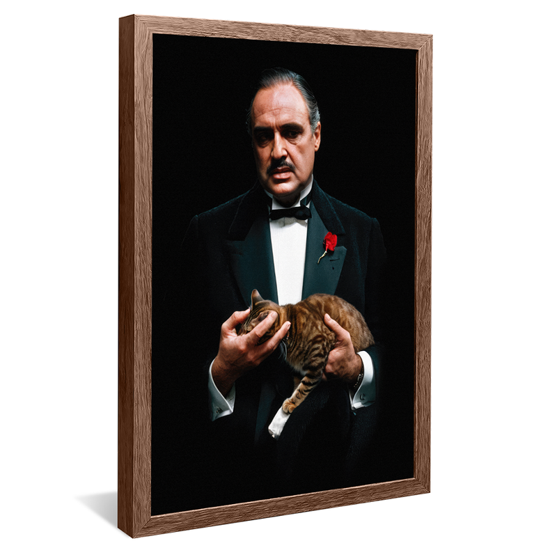 Don Corleone Holding Cat V1561 Canvas