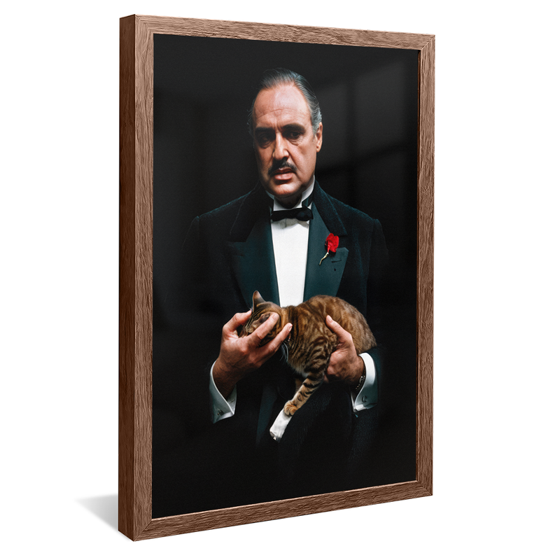 Don Corleone Holding Cat V1561 Canvas