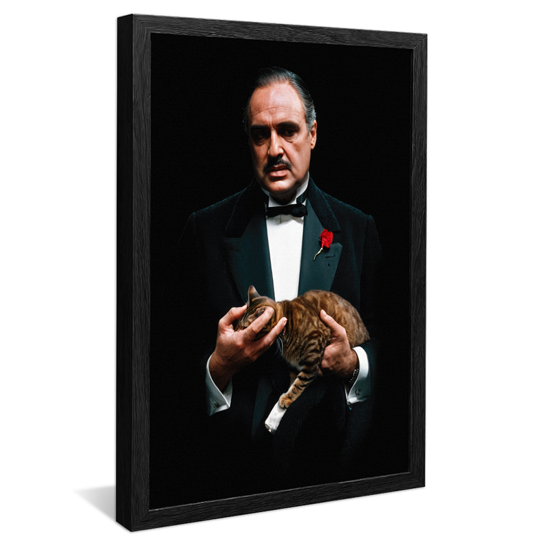 Don Corleone Holding Cat V1561 Canvas