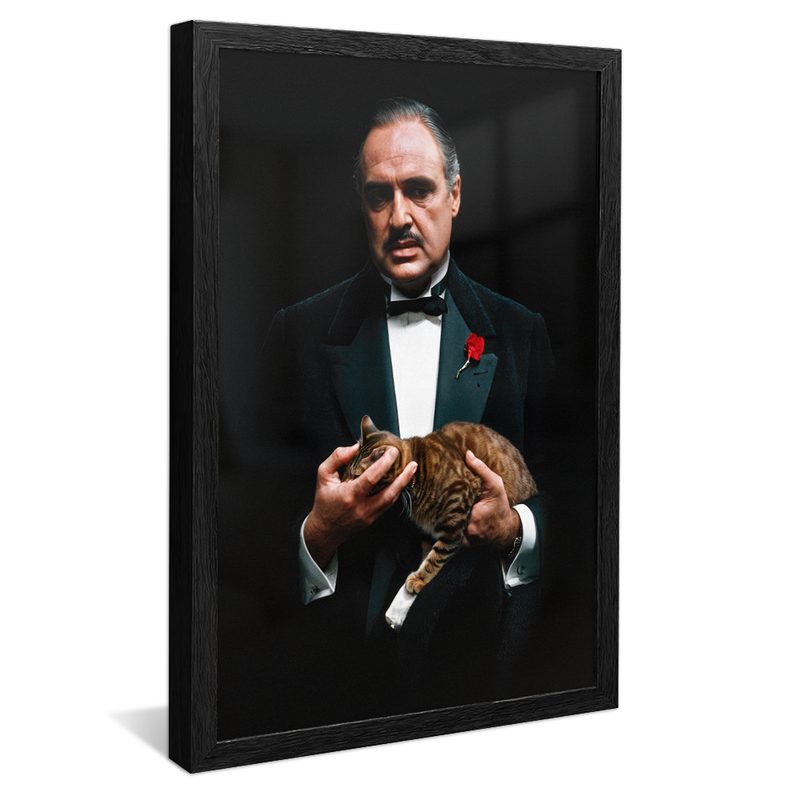 Don Corleone Holding Cat V1561 Canvas