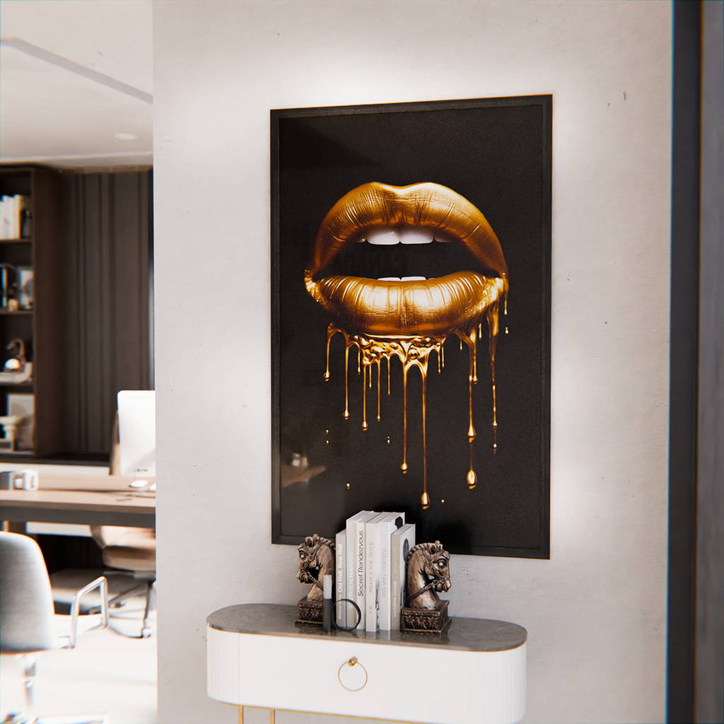 Drips of Gold V935 Canvas