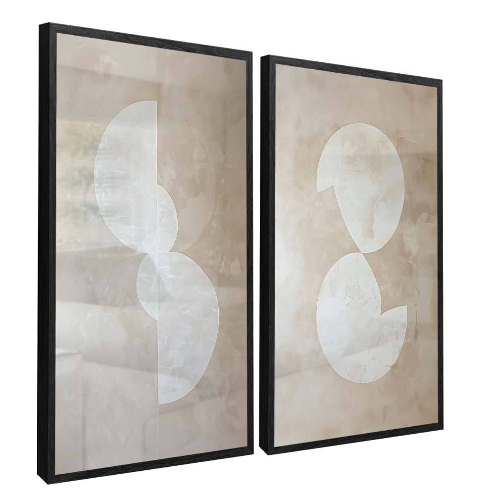 Duo Abstract Minimalist Shapes V1931 Canvas