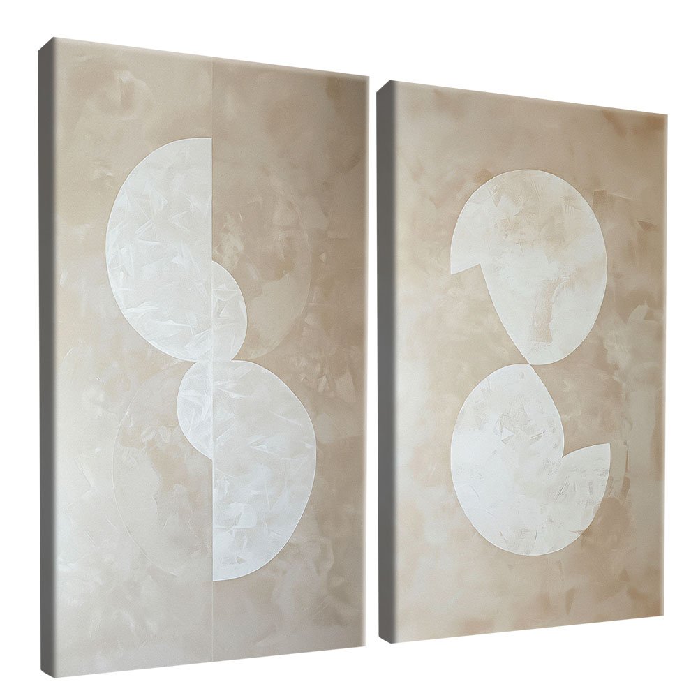 Duo Abstract Minimalist Shapes V1931 Canvas