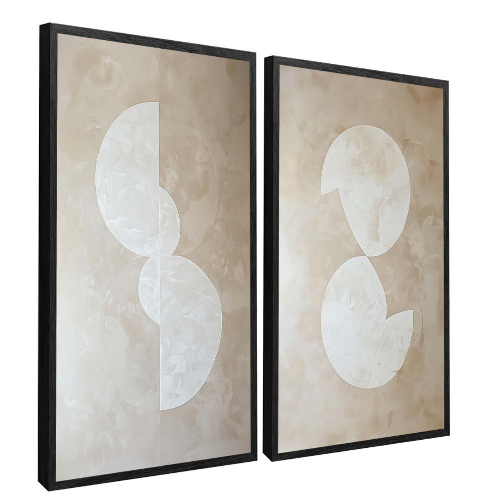 Duo Abstract Minimalist Shapes V1931 Canvas