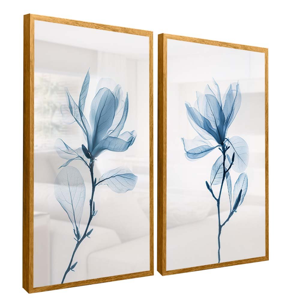 Duo Blue Floral Canvas