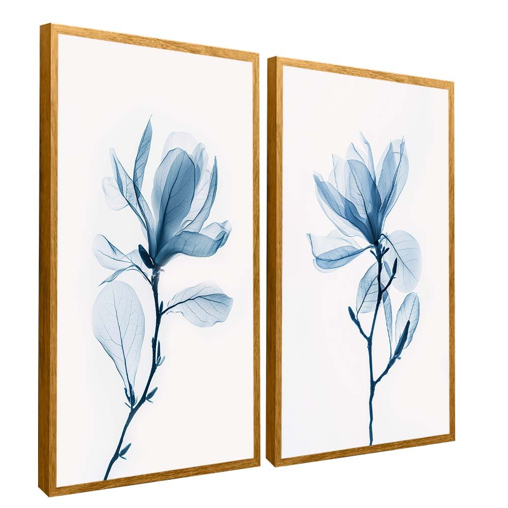 Duo Blue Floral Canvas