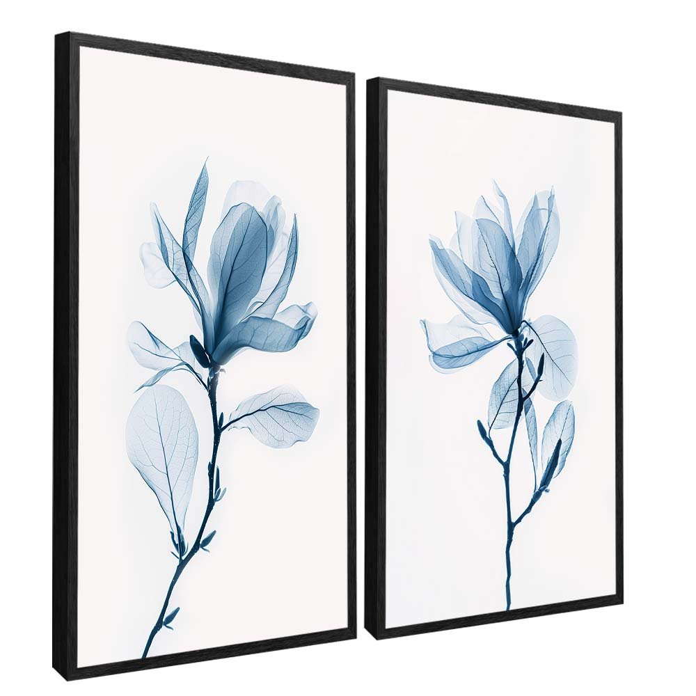 Duo Blue Floral Canvas